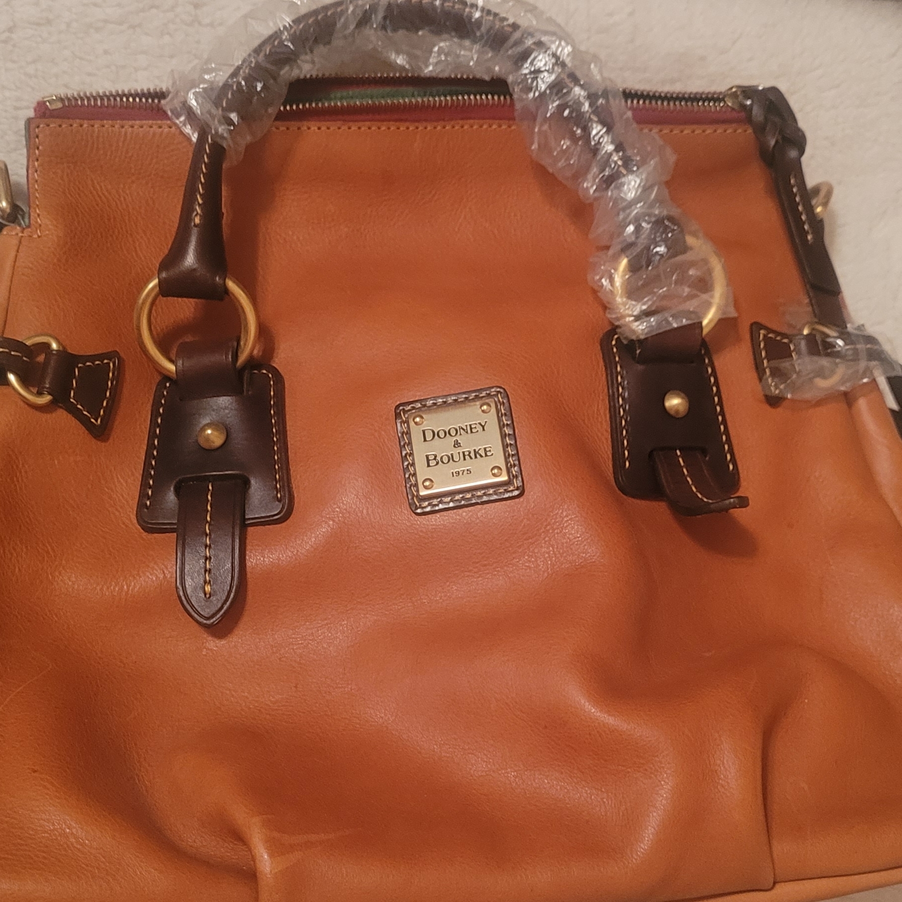 Dooney & Bourke Stanwich Natural Leather Satchel